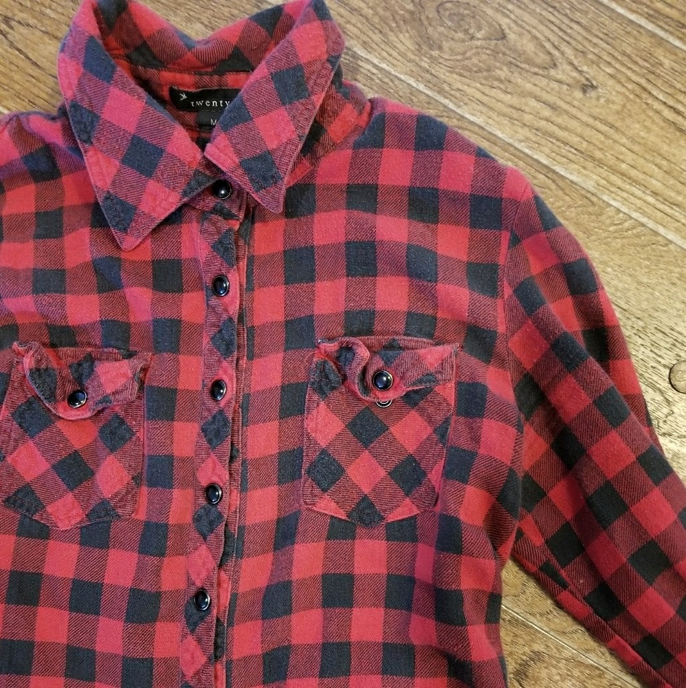 Super cute red and black flannel